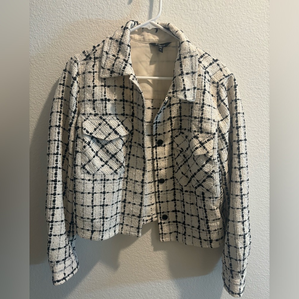 Express | Tweed Crop Blazer | Medium